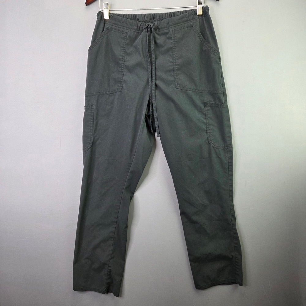 Scrubstar Scrub Pants Cargo Premium Scrubwear Medium M Black Drawstring WM080